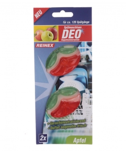 Освежитель  для посудомоечной машины  Яблоко  Reinex Geschirrspüler-Deo flüssig, 2-er Apfel Doppelkammer (4068400013385)