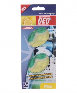 Освежитель для посудомоечной машины Лимон  Reinex Geschirrspüler-Deo flüssig  2-er Citro-fresh   (4068400013361)